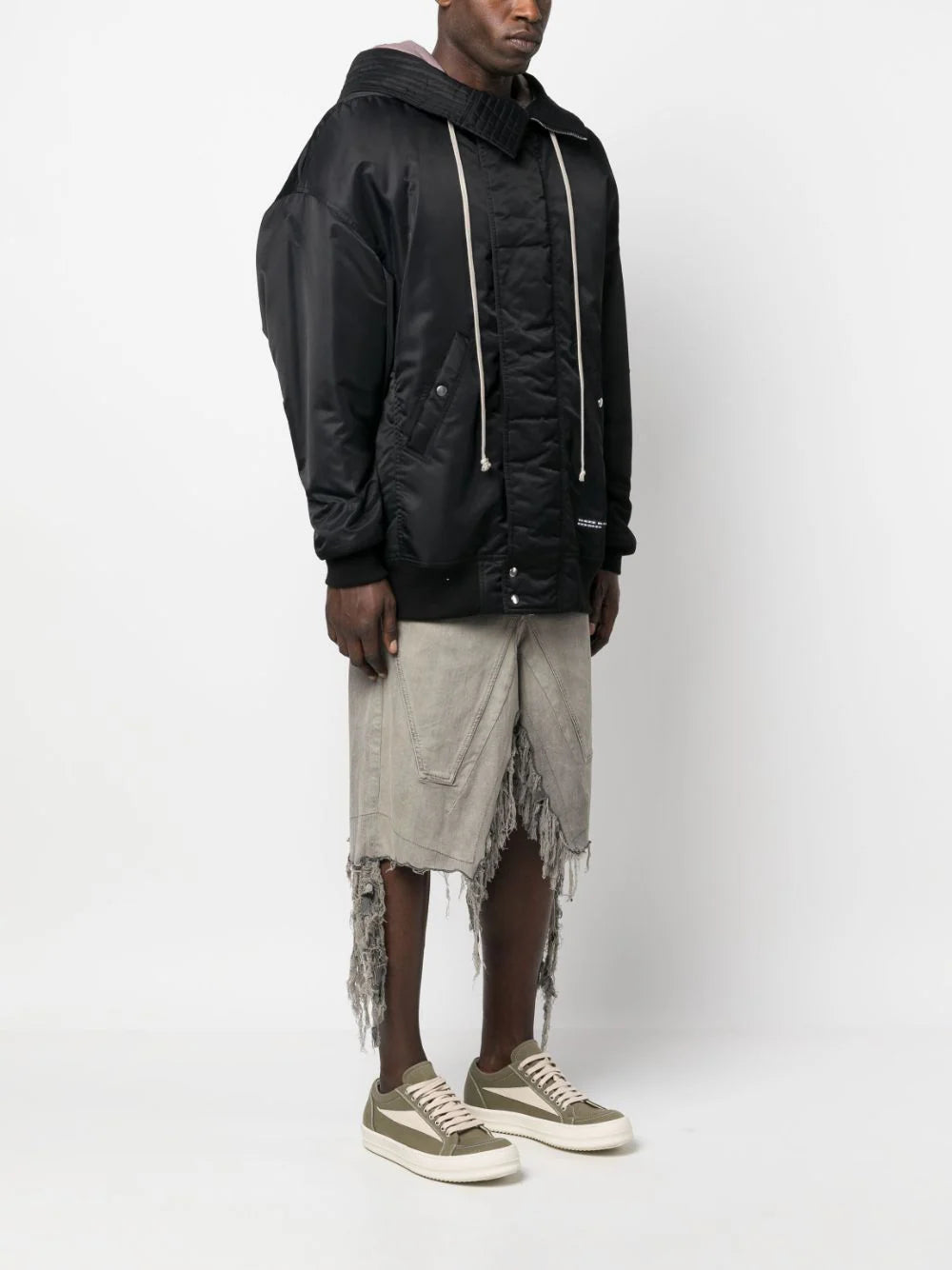 Rick Owens DRKSHDW Hooded Long Bomber