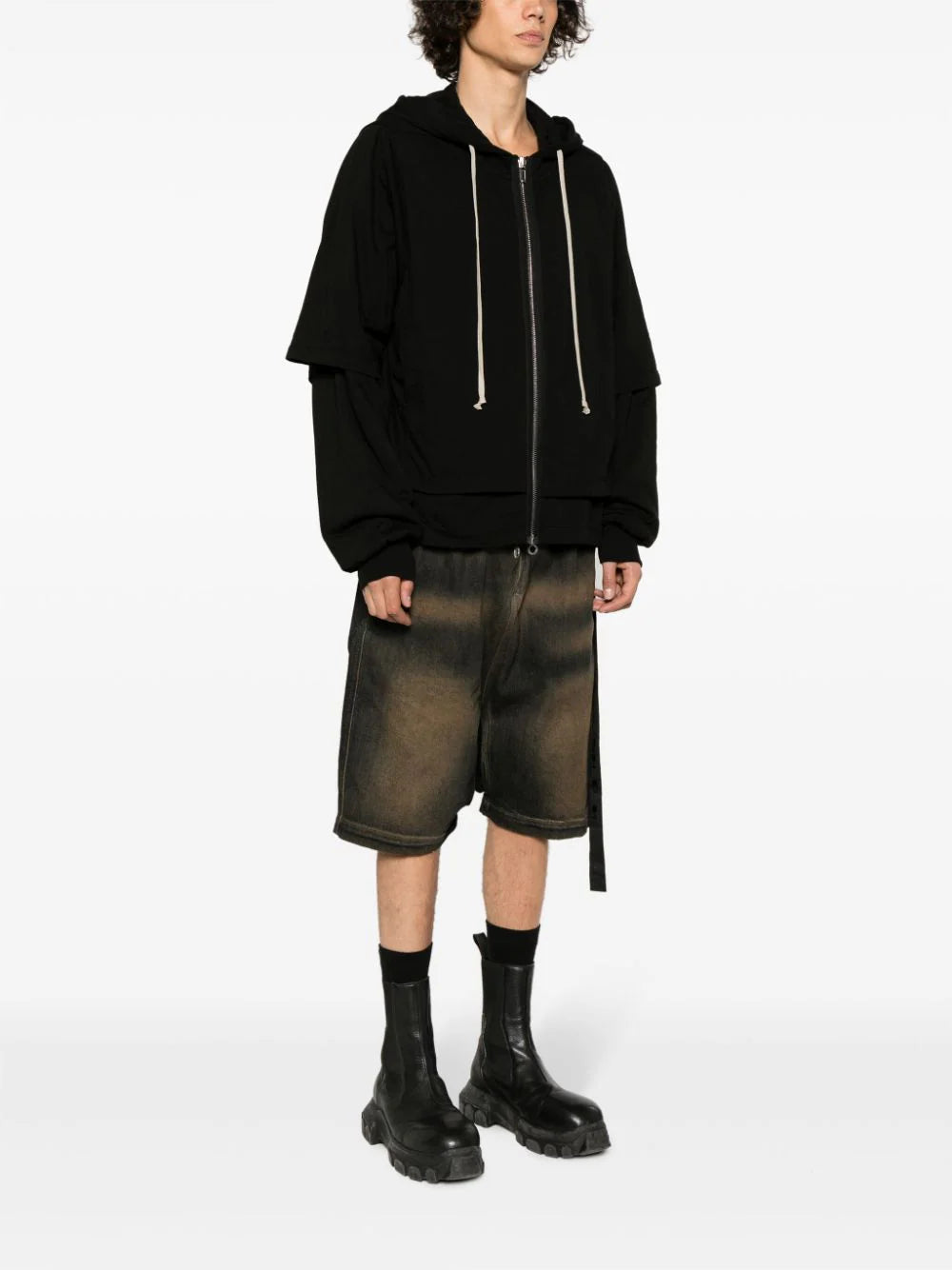 Rick Owens DRKSHDW Zipped Hustler Hoodie