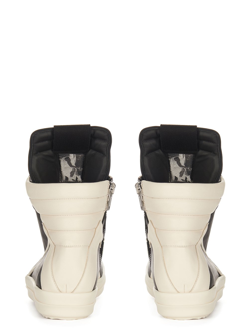 RICK OWENS Geobasket In Black/milk Calf Leather