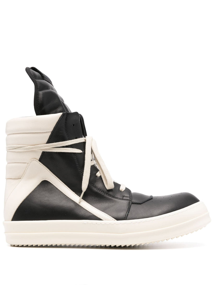 RICK OWENS Geobasket in black/milk calf leather