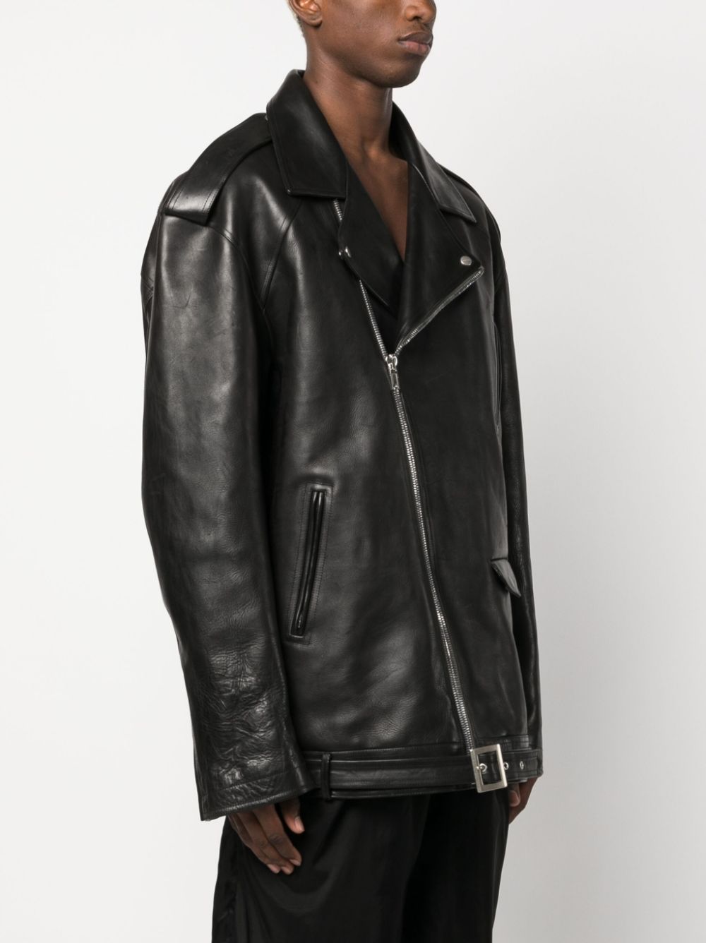 RICK OWENS Jumbo Luke Stooges In Black Calf