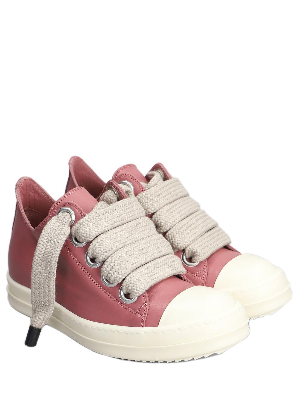 RICK OWENS Jumbolaced Low Sneaks In Leather