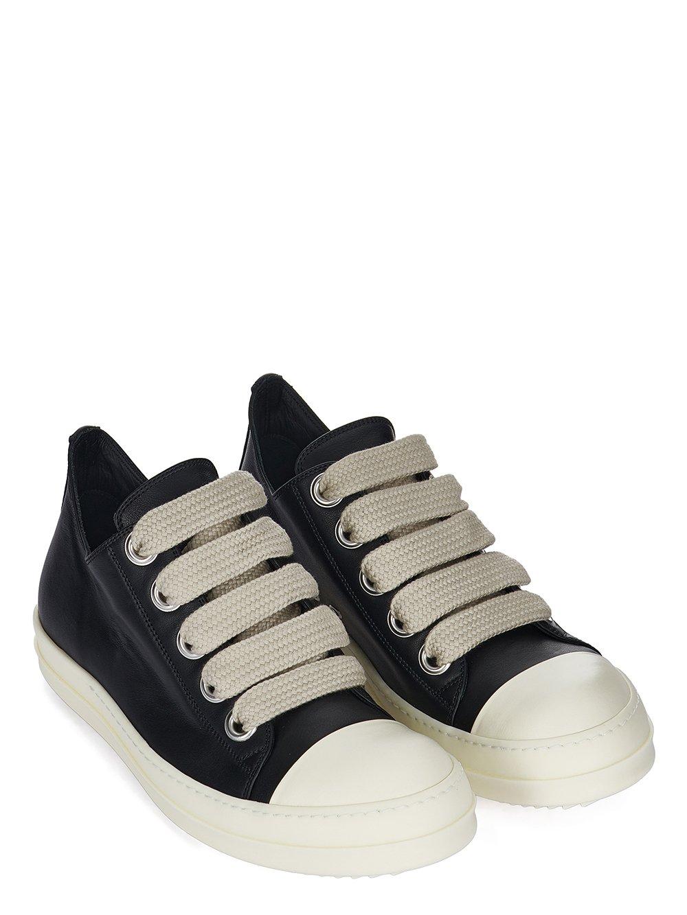 RICK OWENS Jumbolaced Low Sneaks In Leather