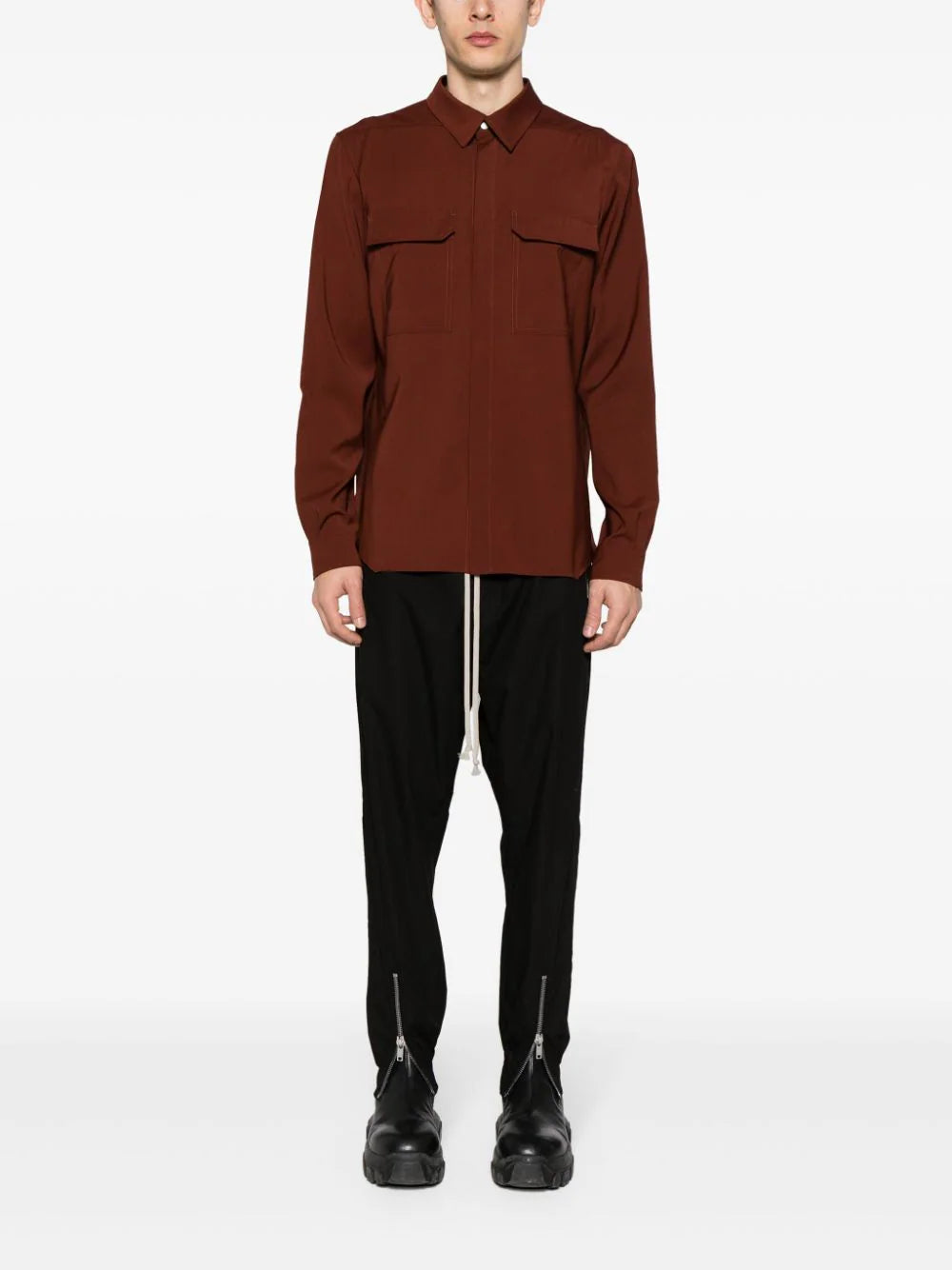 RICK OWENS Lido Outershirt In Virgin Wool