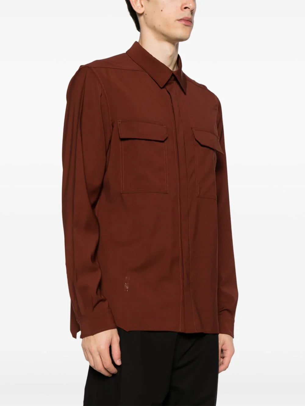 RICK OWENS Lido Outershirt In Virgin Wool