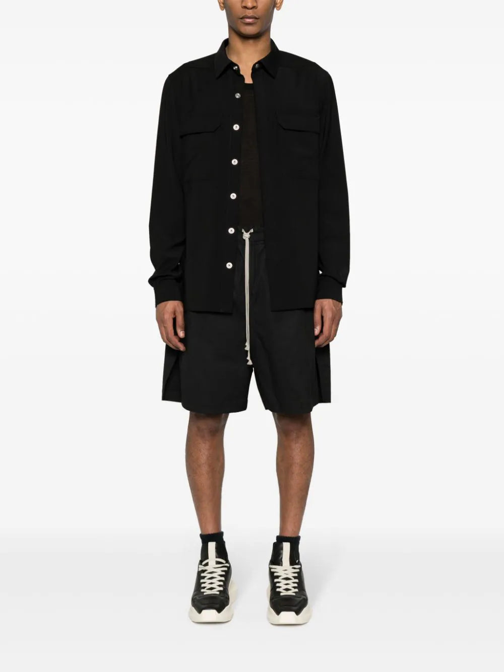 RICK OWENS Lido Outershirt In Virgin Wool