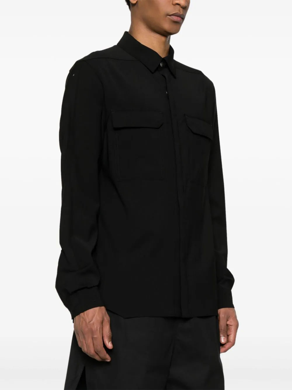 RICK OWENS Lido Outershirt In Virgin Wool