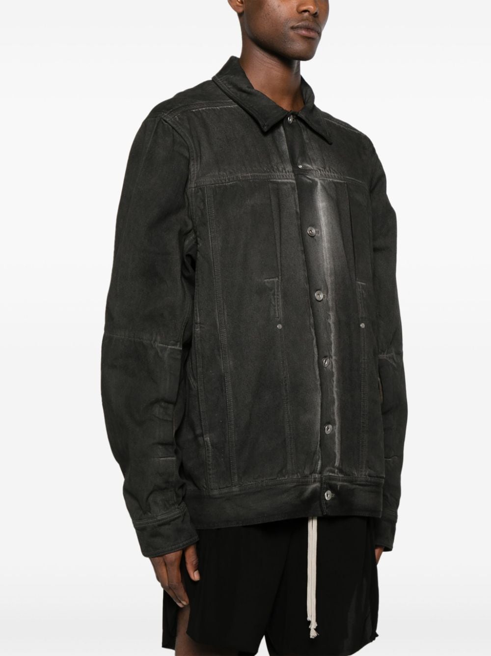RICK OWENS Lido Workwear Jacket In Dark Dust