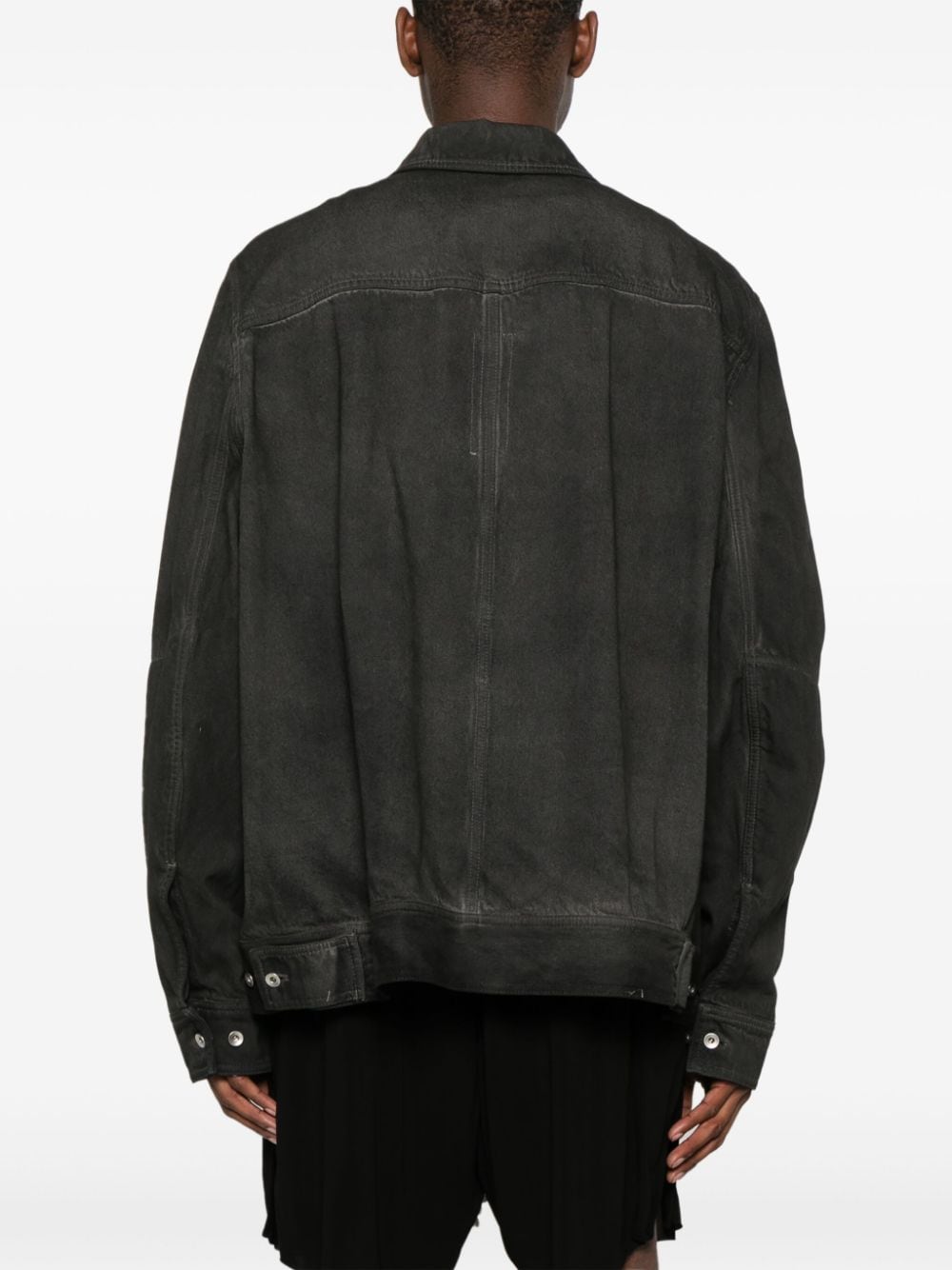 RICK OWENS Lido Workwear Jacket In Dark Dust