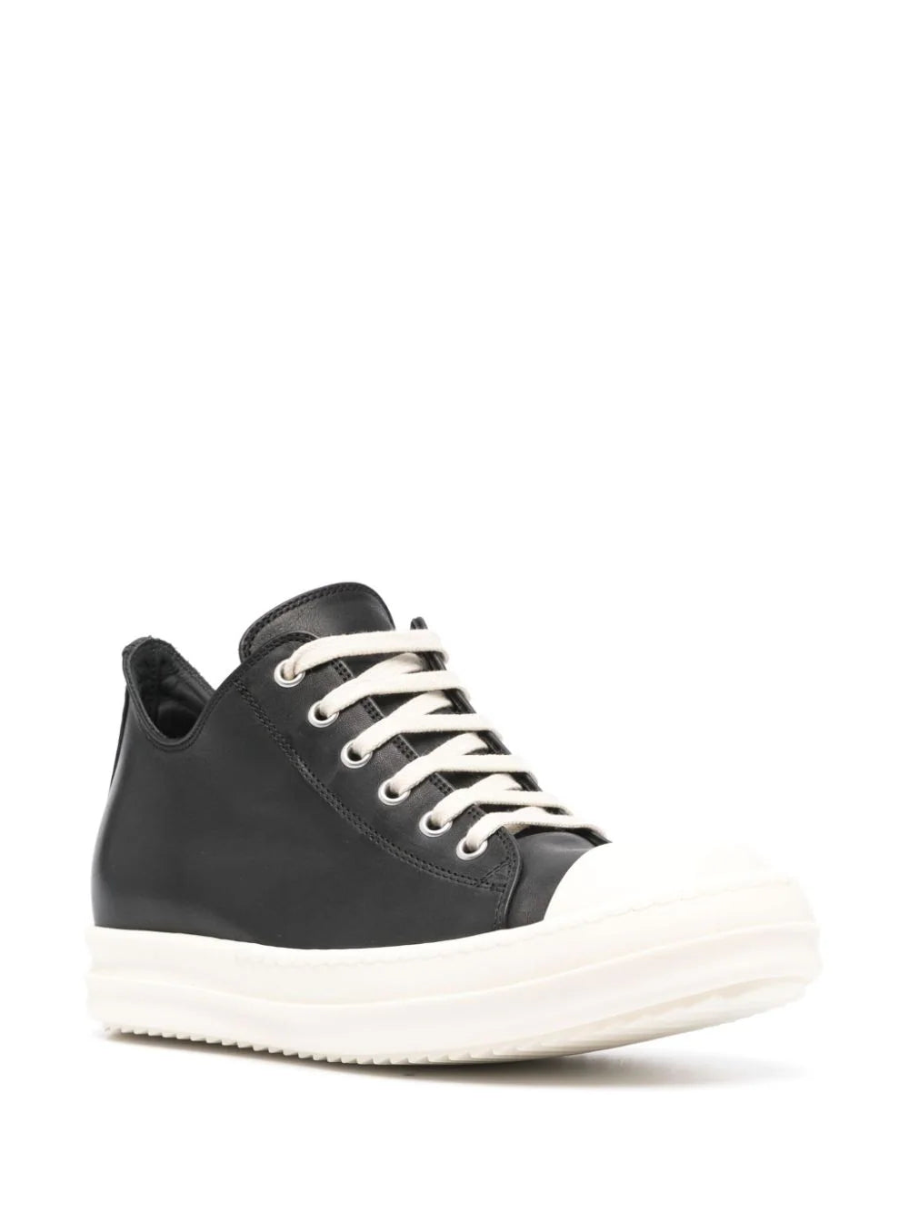 RICK OWENS Low Sneakers In Black And Milk