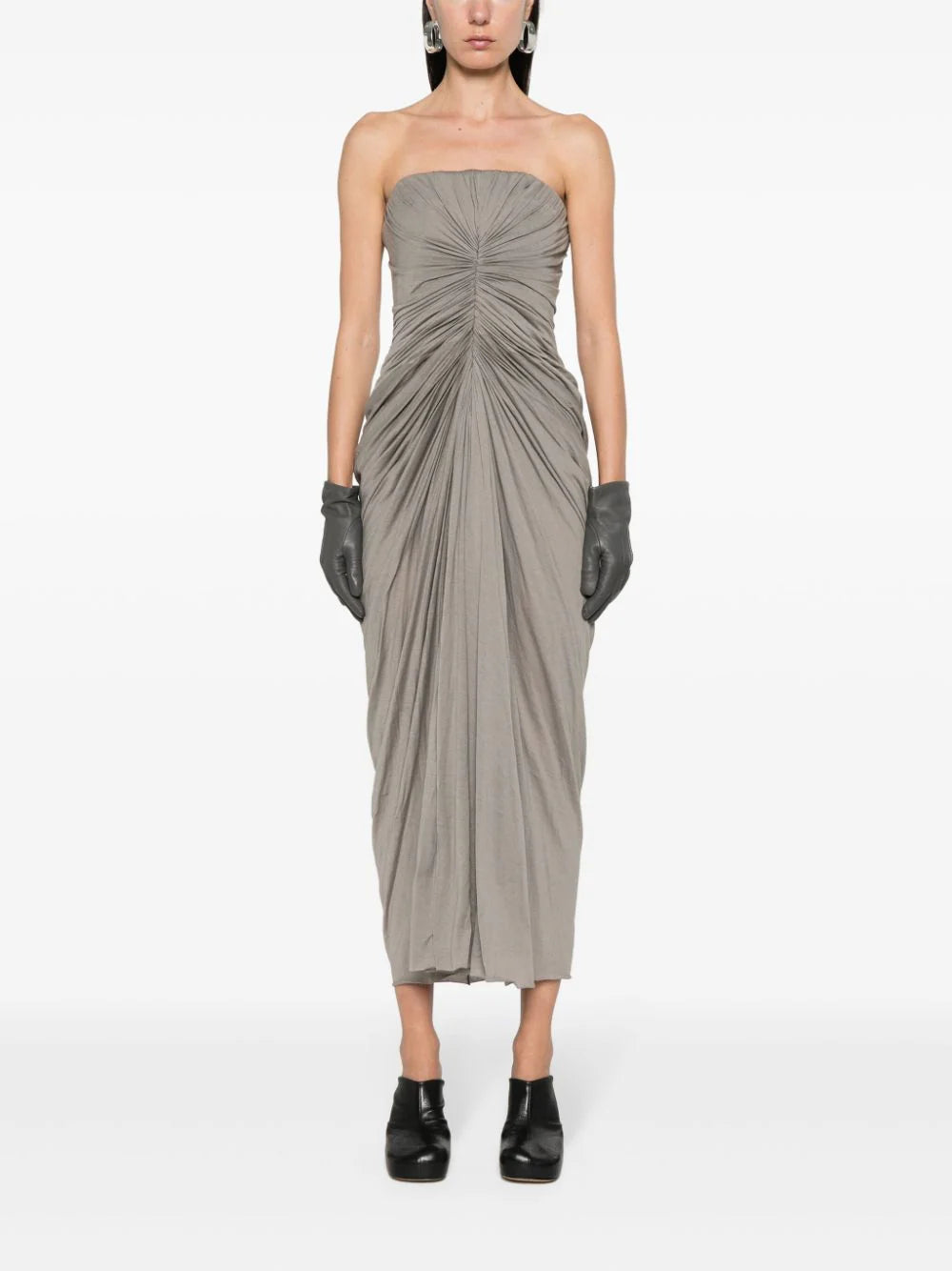 RICK OWENS Radiance Bustier Dress In Dust