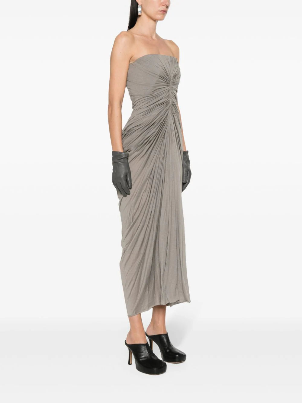 RICK OWENS Radiance Bustier Dress In Dust