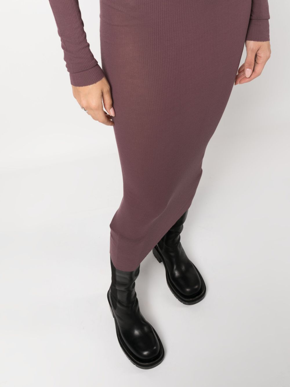 RICK OWENS Rib Ls Dress