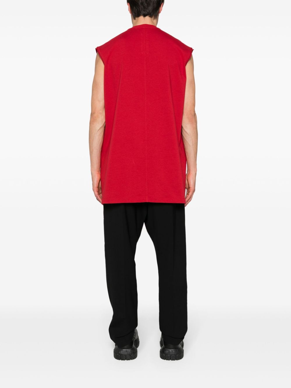 RICK OWENS Tarp T In Cardinal Red Classic Cotton