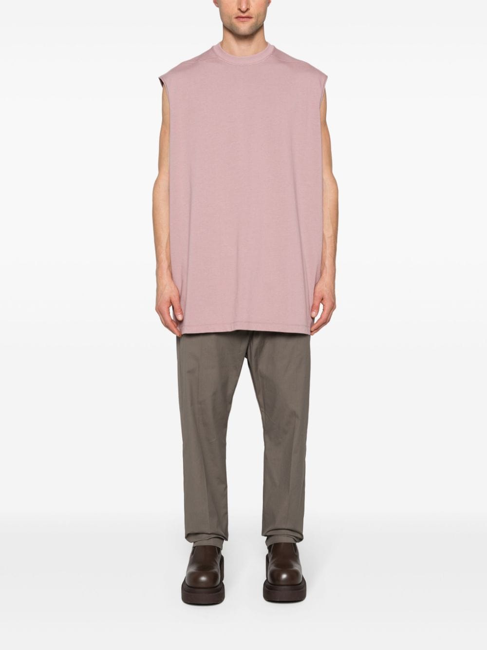 RICK OWENS Tarp T In Dusty Pink Classic Cotton