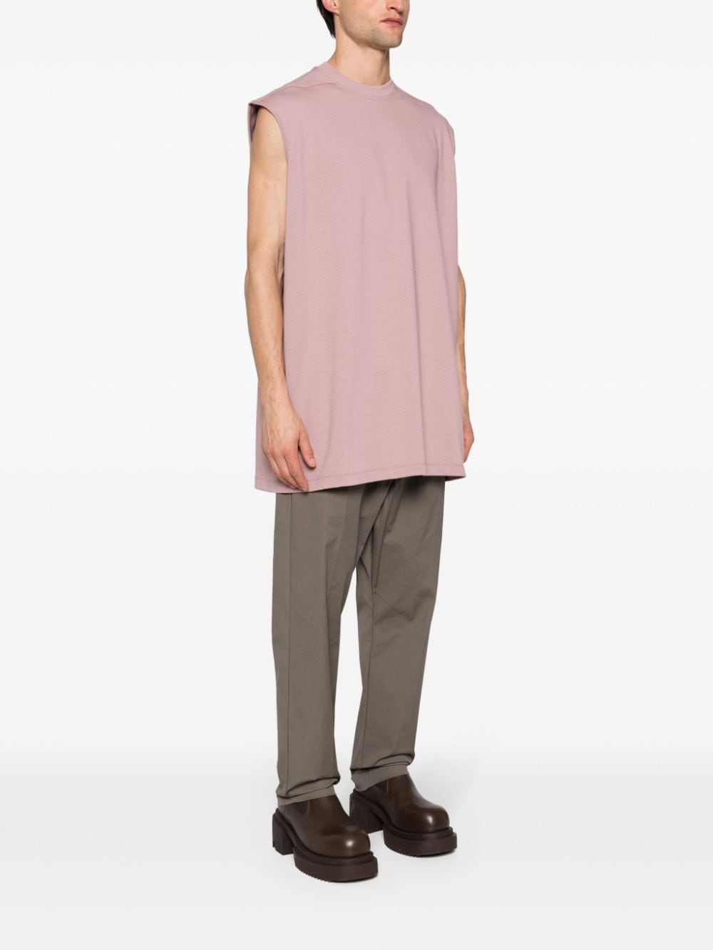 RICK OWENS Tarp T In Dusty Pink Classic Cotton