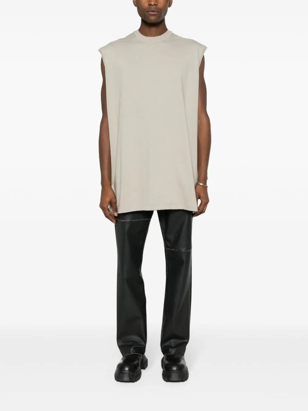 RICK OWENS Tarp T In Pearl Classic Cotton
