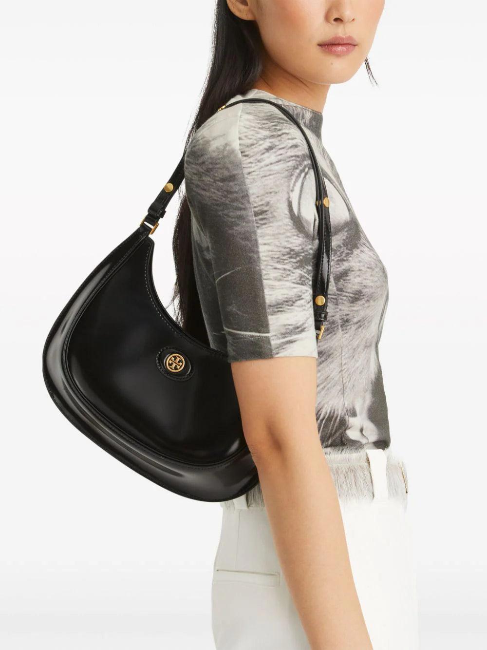 Tory Burch Robinson Crescent Bag In Brushed Leather