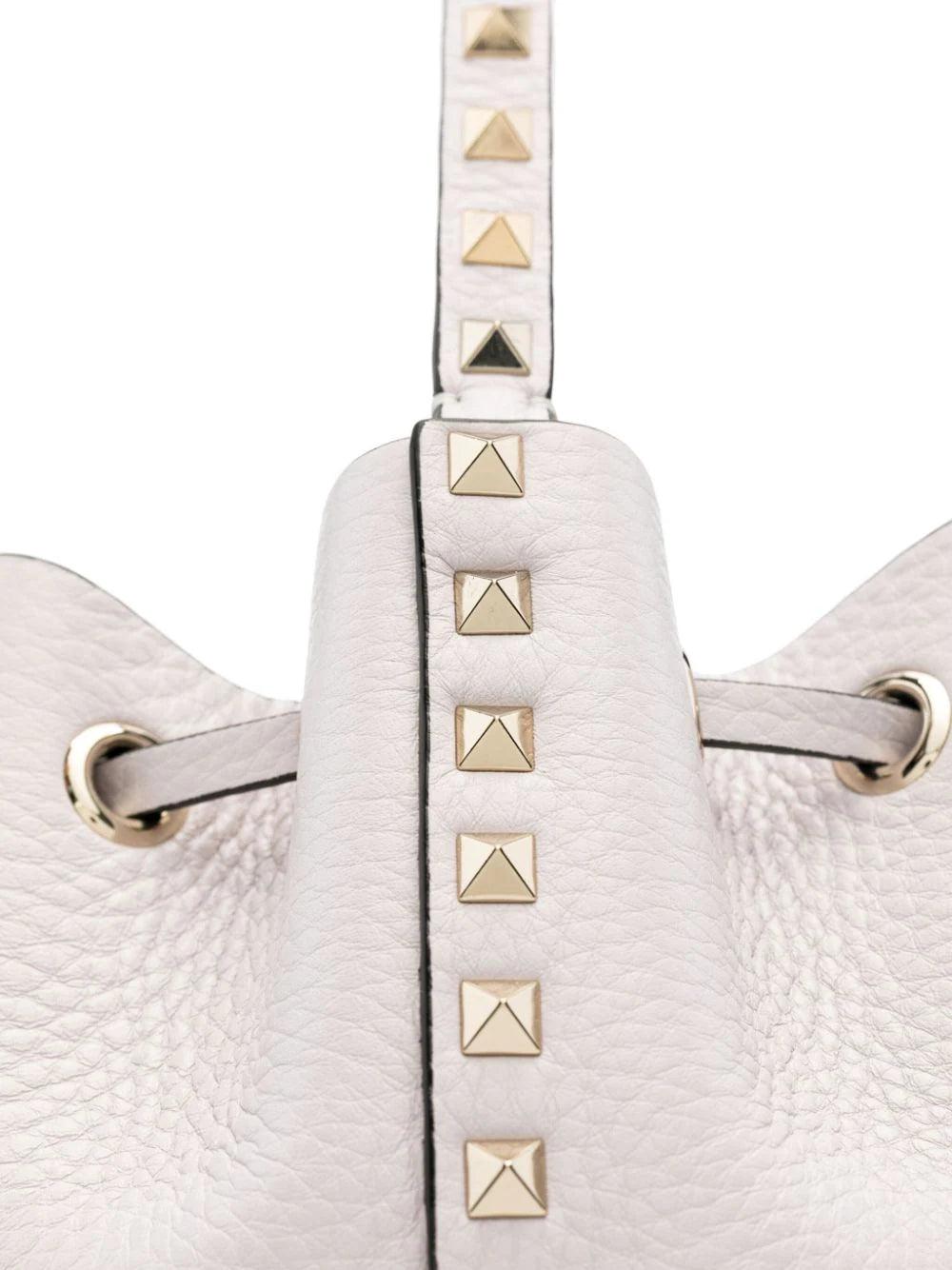 Valentino Garavani Rockstud Bucket Bag In Grained Calfskin