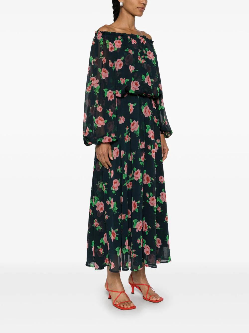 ROTATE Chiffon Maxi Dress