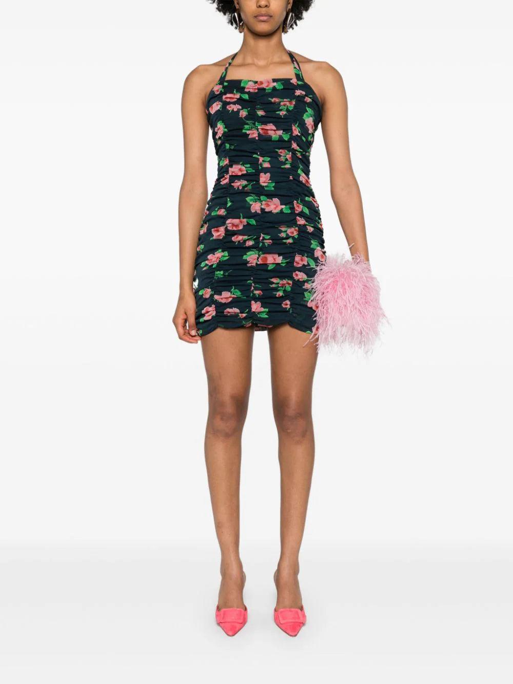 ROTATE Chiffon Mini Strap Dress