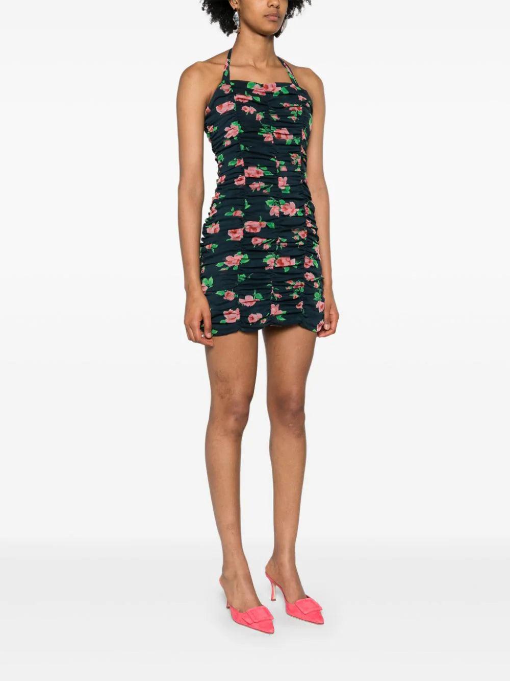 ROTATE Chiffon Mini Strap Dress