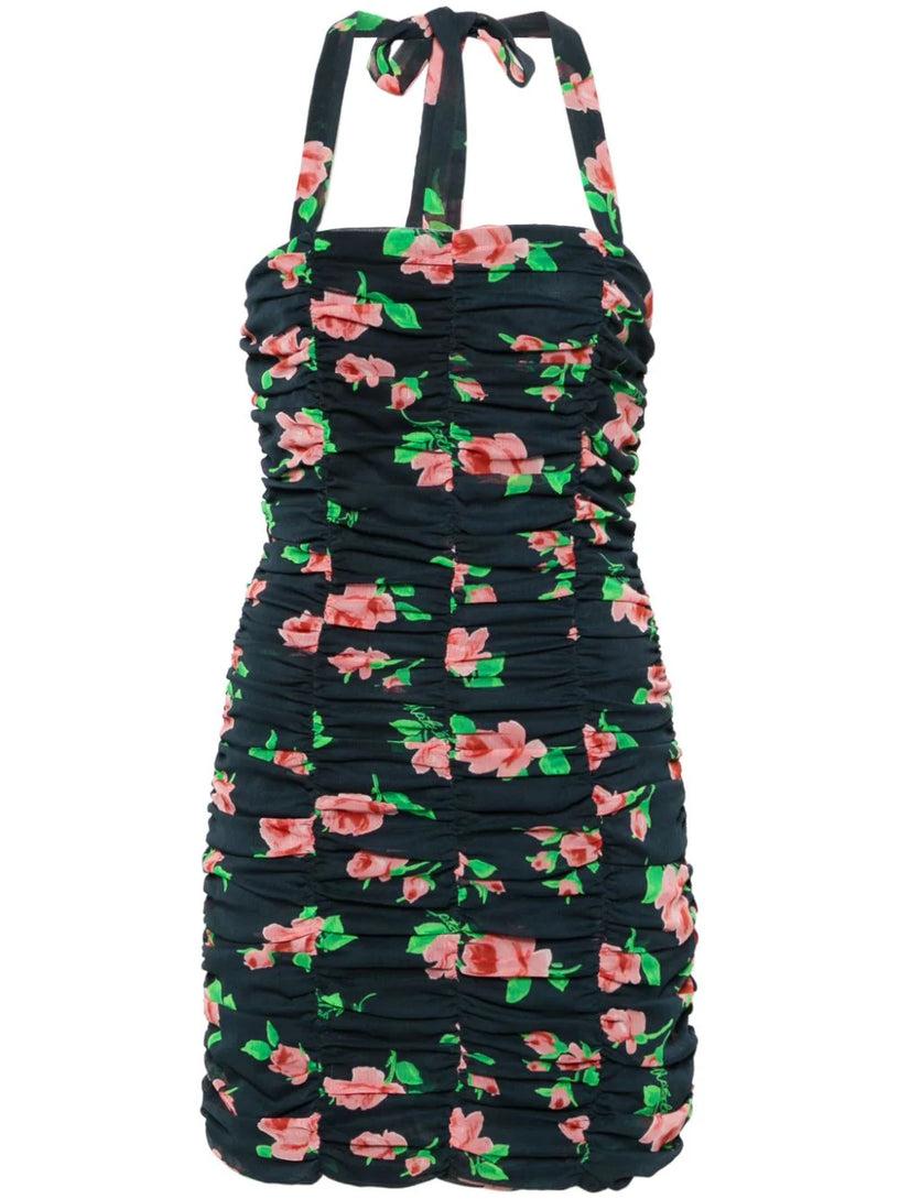 ROTATE Chiffon mini strap dress