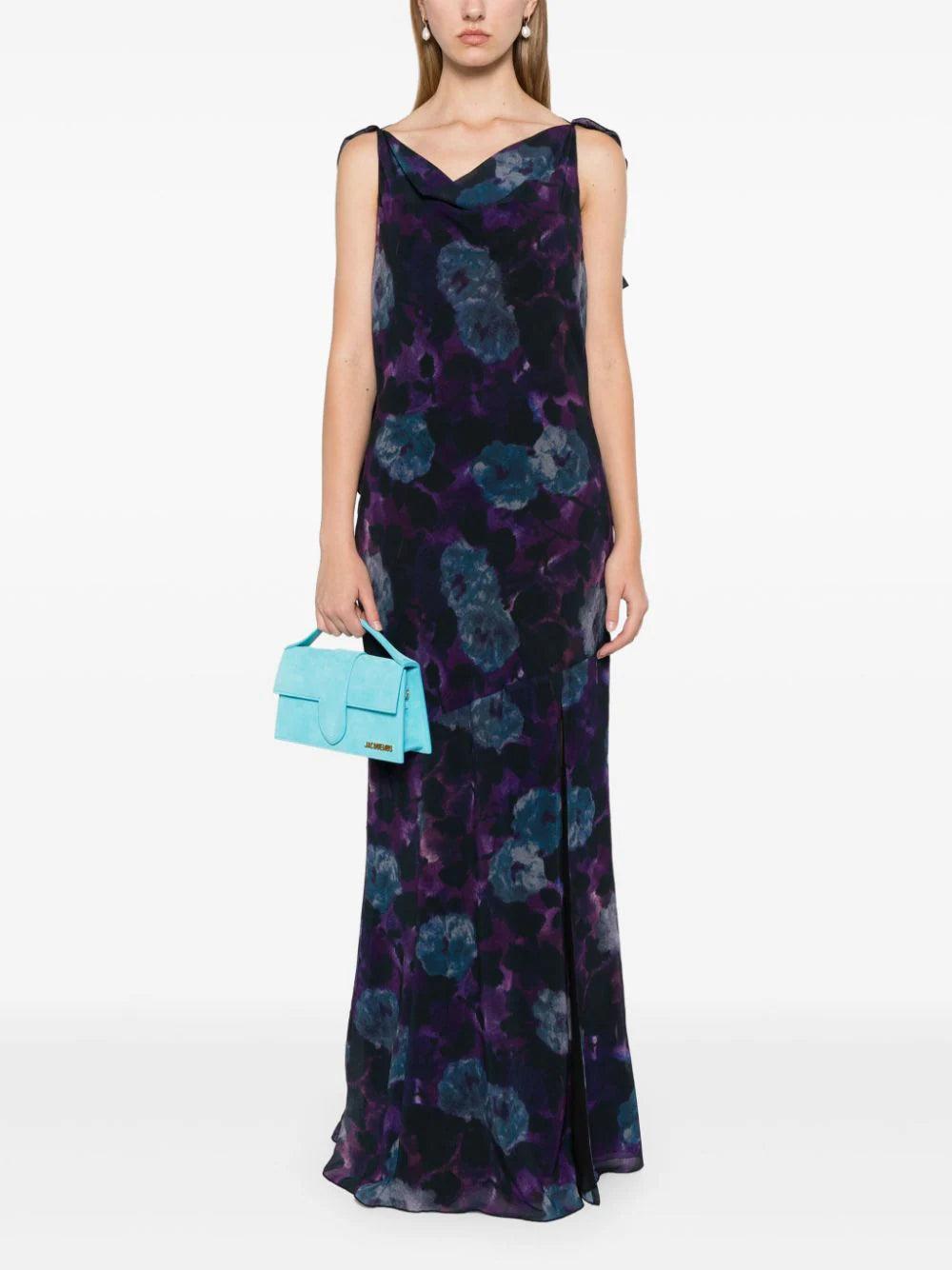 ROTATE Chiffon Ruffle Maxi Dress