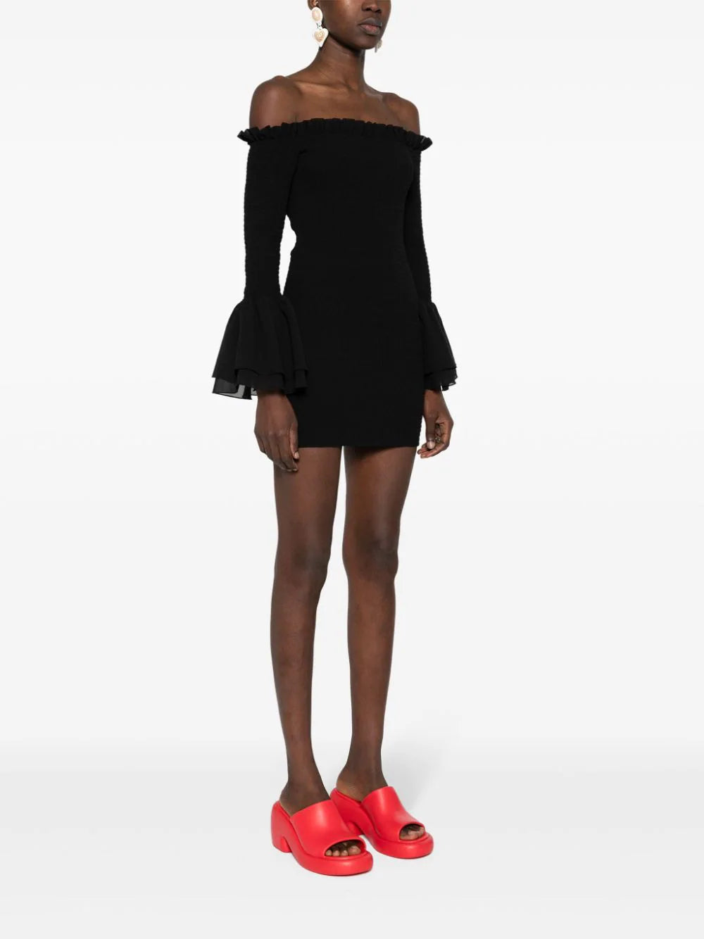 ROTATE Chiffon Smock Mini Dress