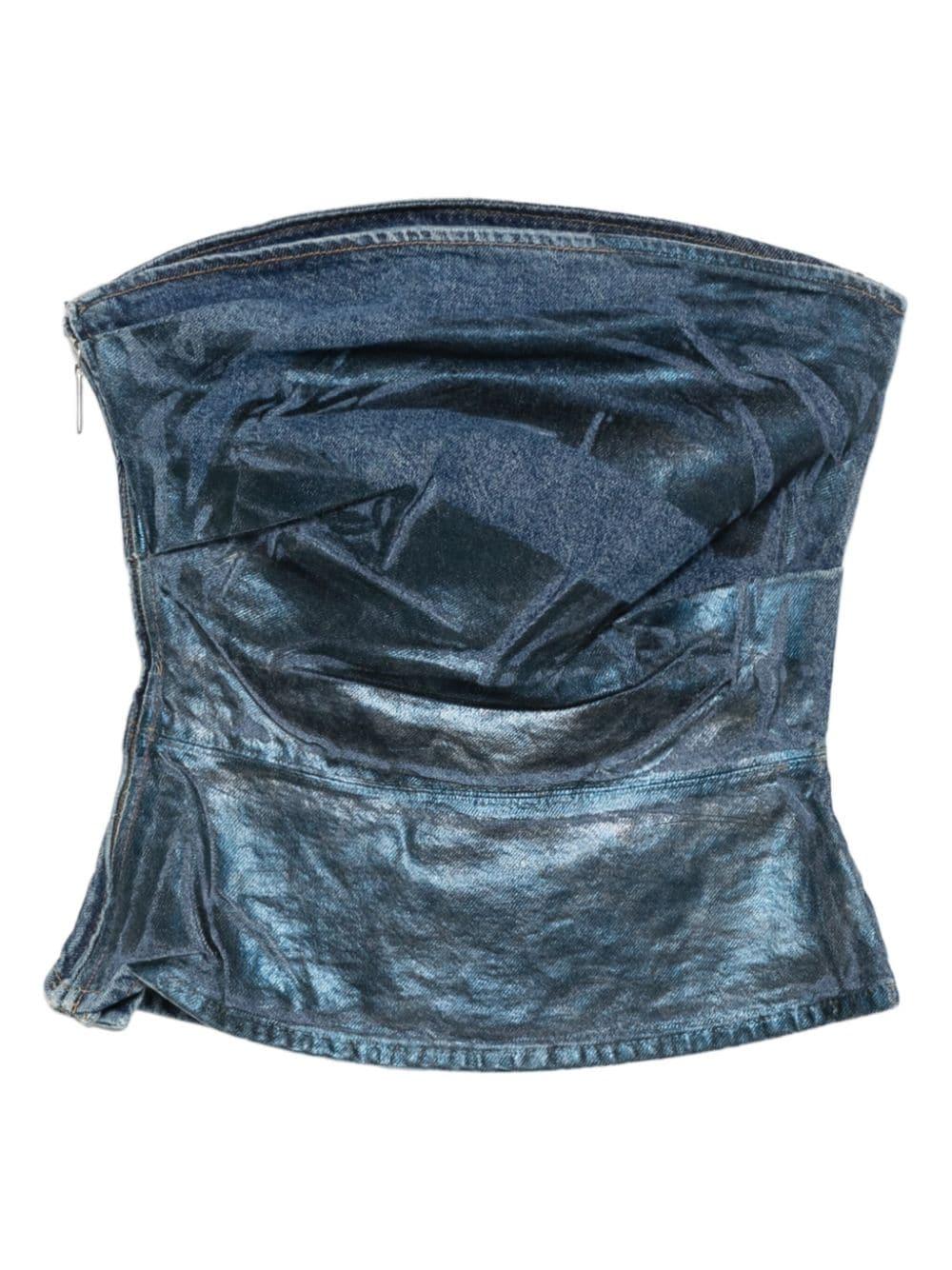 ROTATE Coated Denim Top