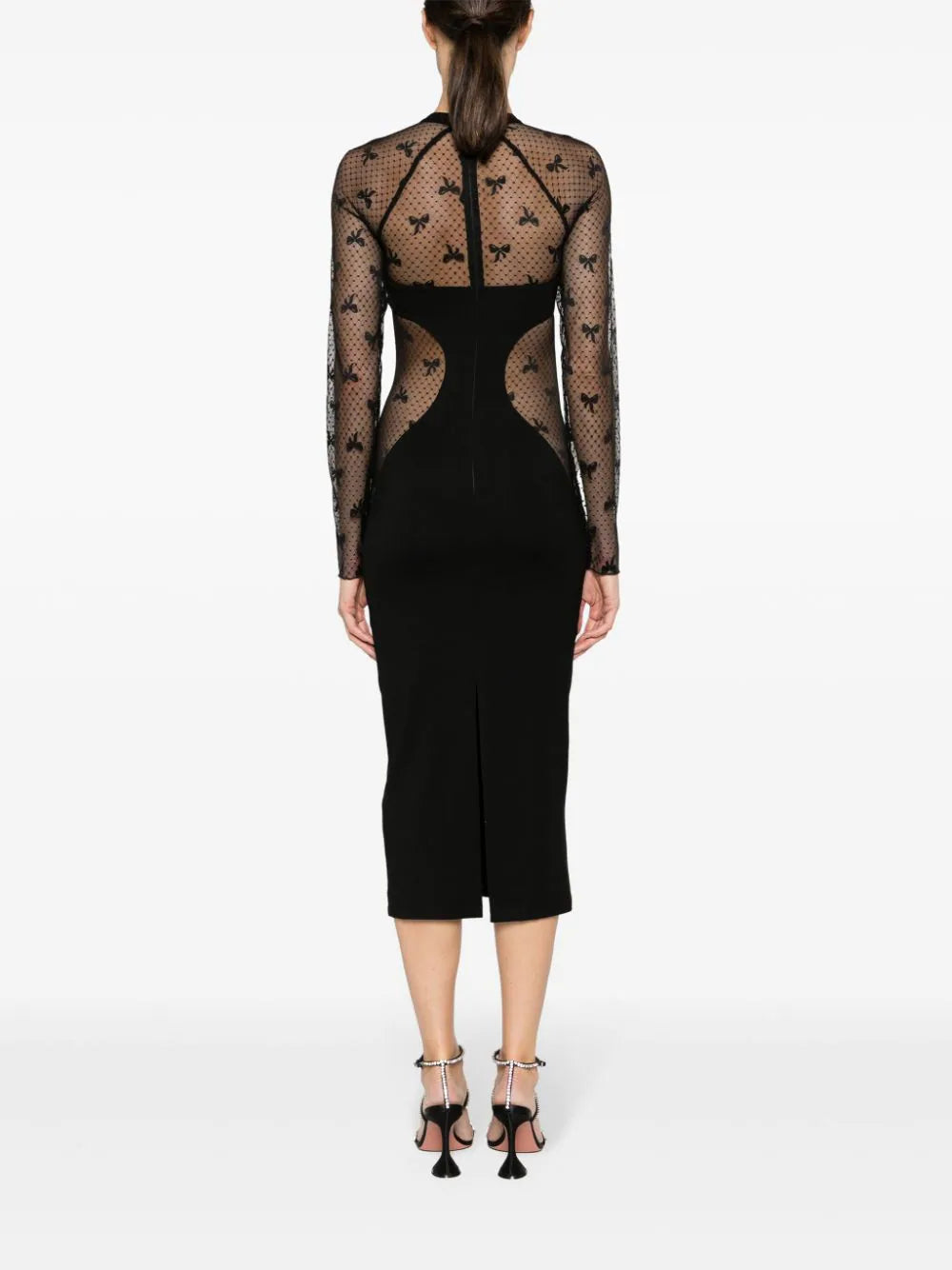 ROTATE Contrast Midi Dress