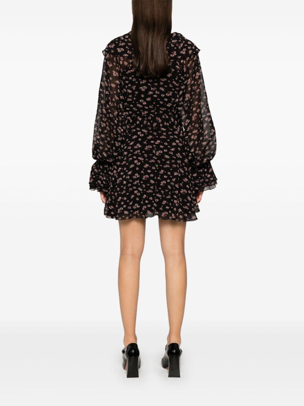 ROTATE Crinkled Ls Mini Dress