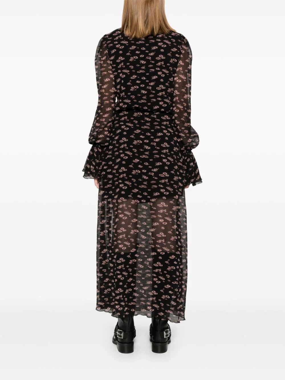 ROTATE Crinkled Tie-strap Maxi Dress