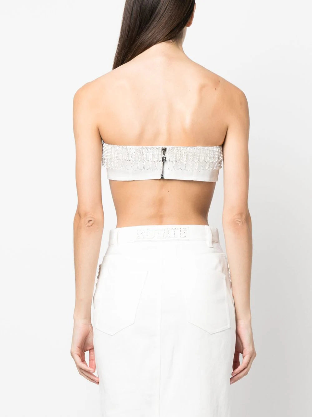 ROTATE Crystal-embellished Bandeau Top
