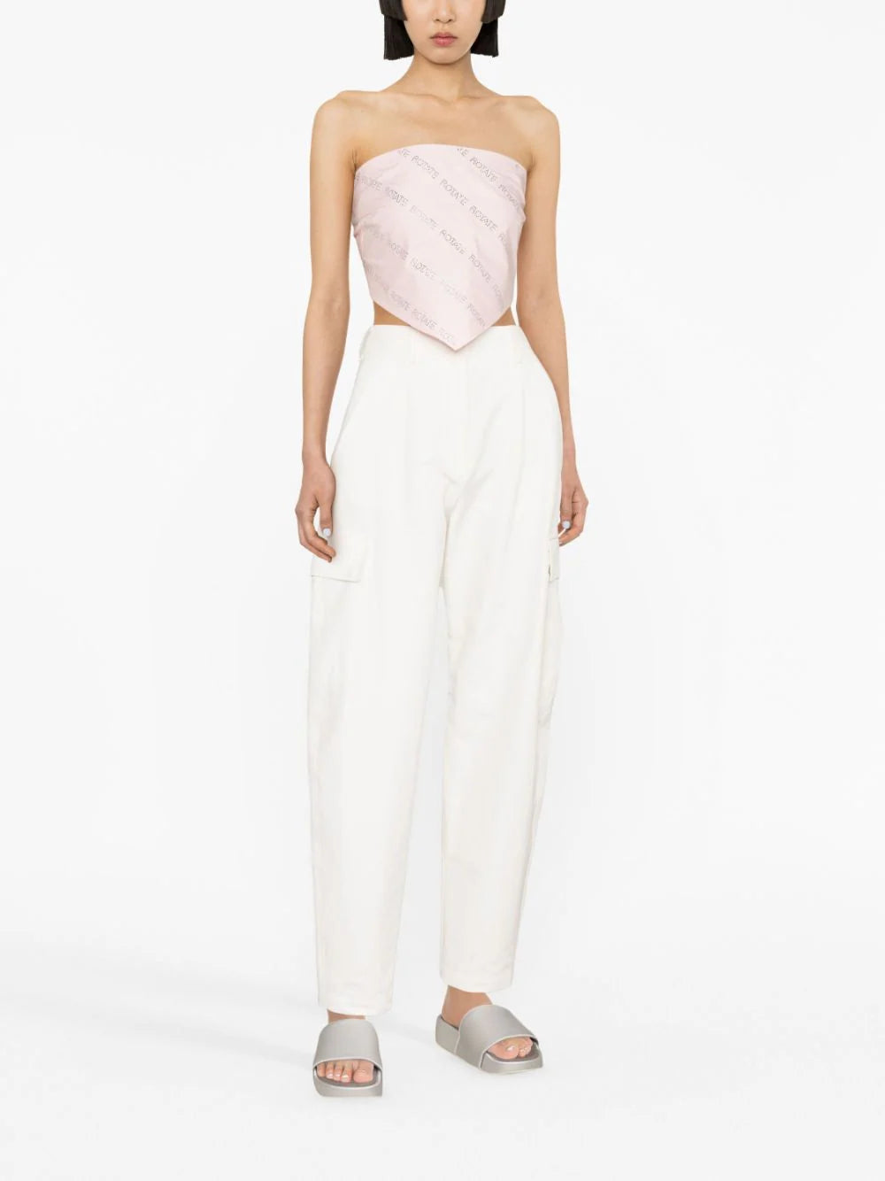 ROTATE Crystal Poplin Crop Top