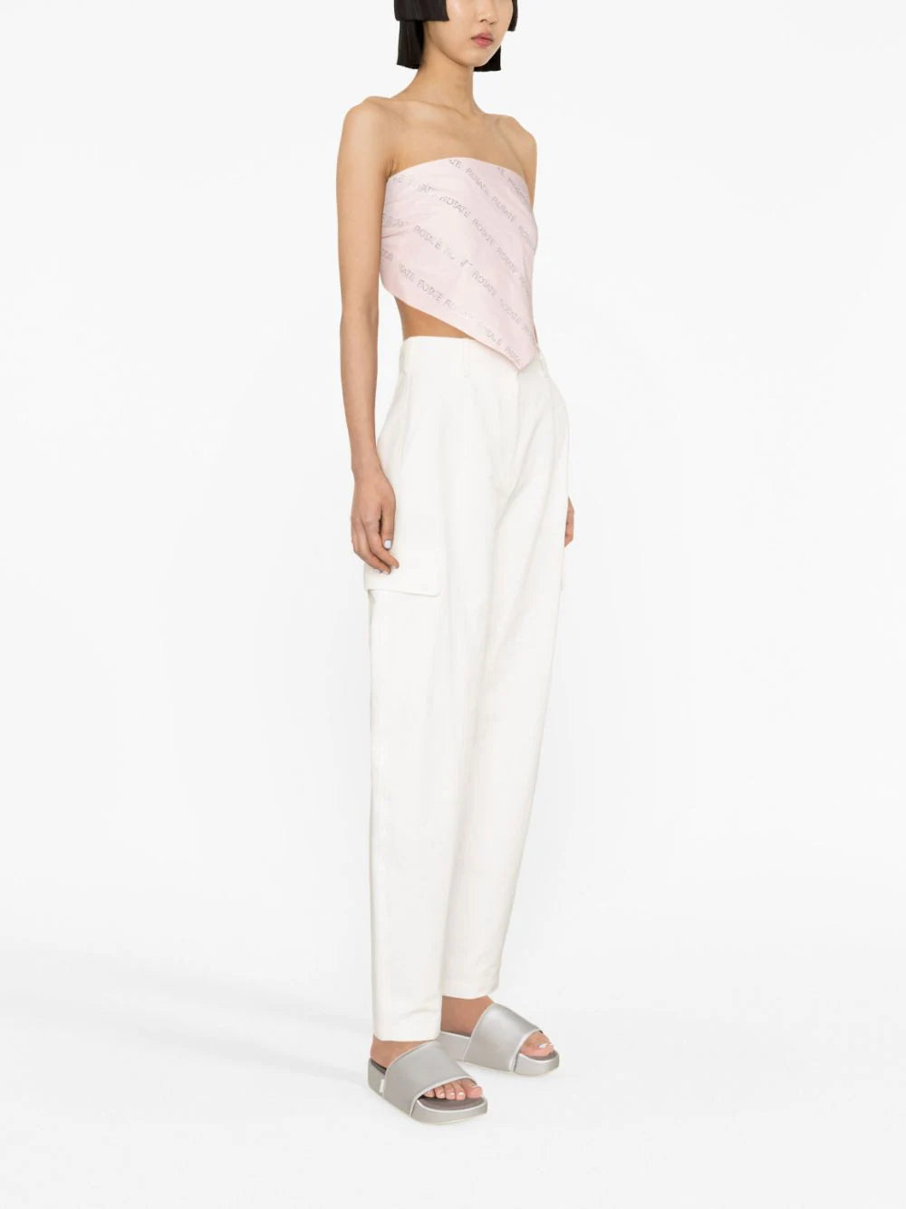 ROTATE Crystal Poplin Crop Top