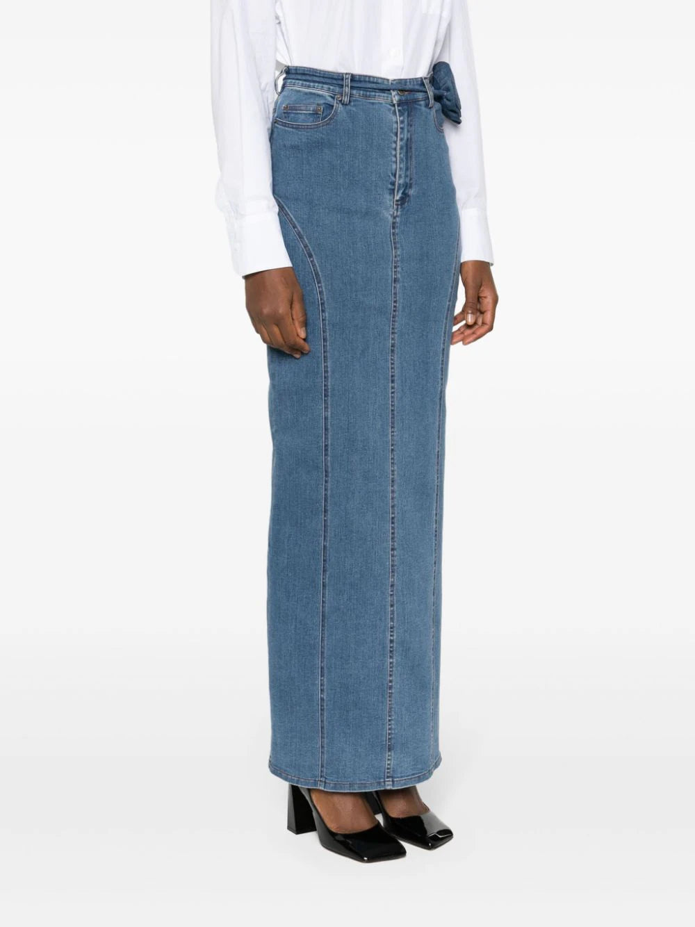 ROTATE Denim Long Skirt