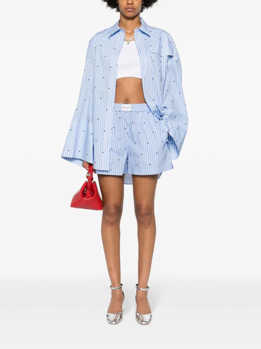 ROTATE Elasticated Shorts Blue