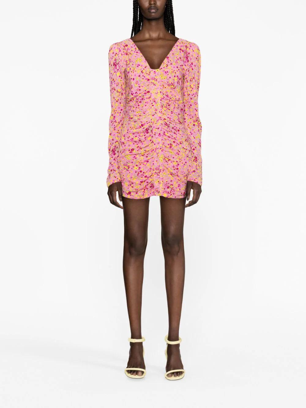 ROTATE Floral Jacquard Maxi Dress