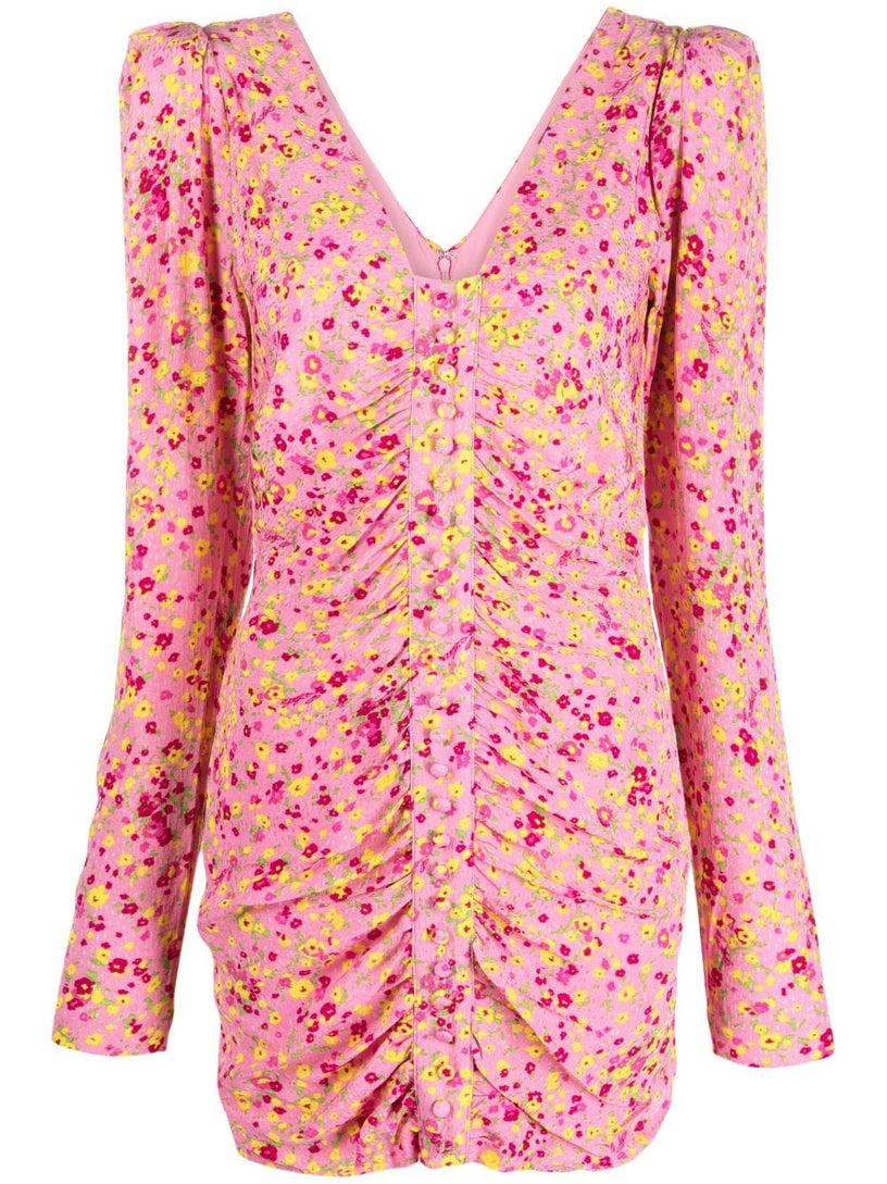 ROTATE Floral jacquard maxi dress