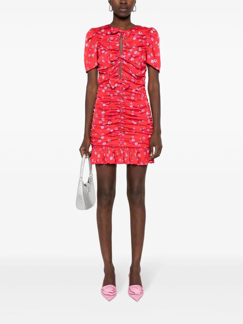 ROTATE Floral-print Mini Dress