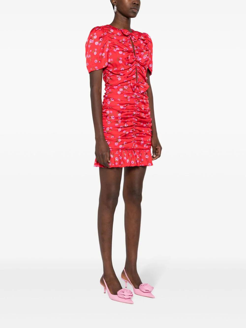 ROTATE Floral-print Mini Dress