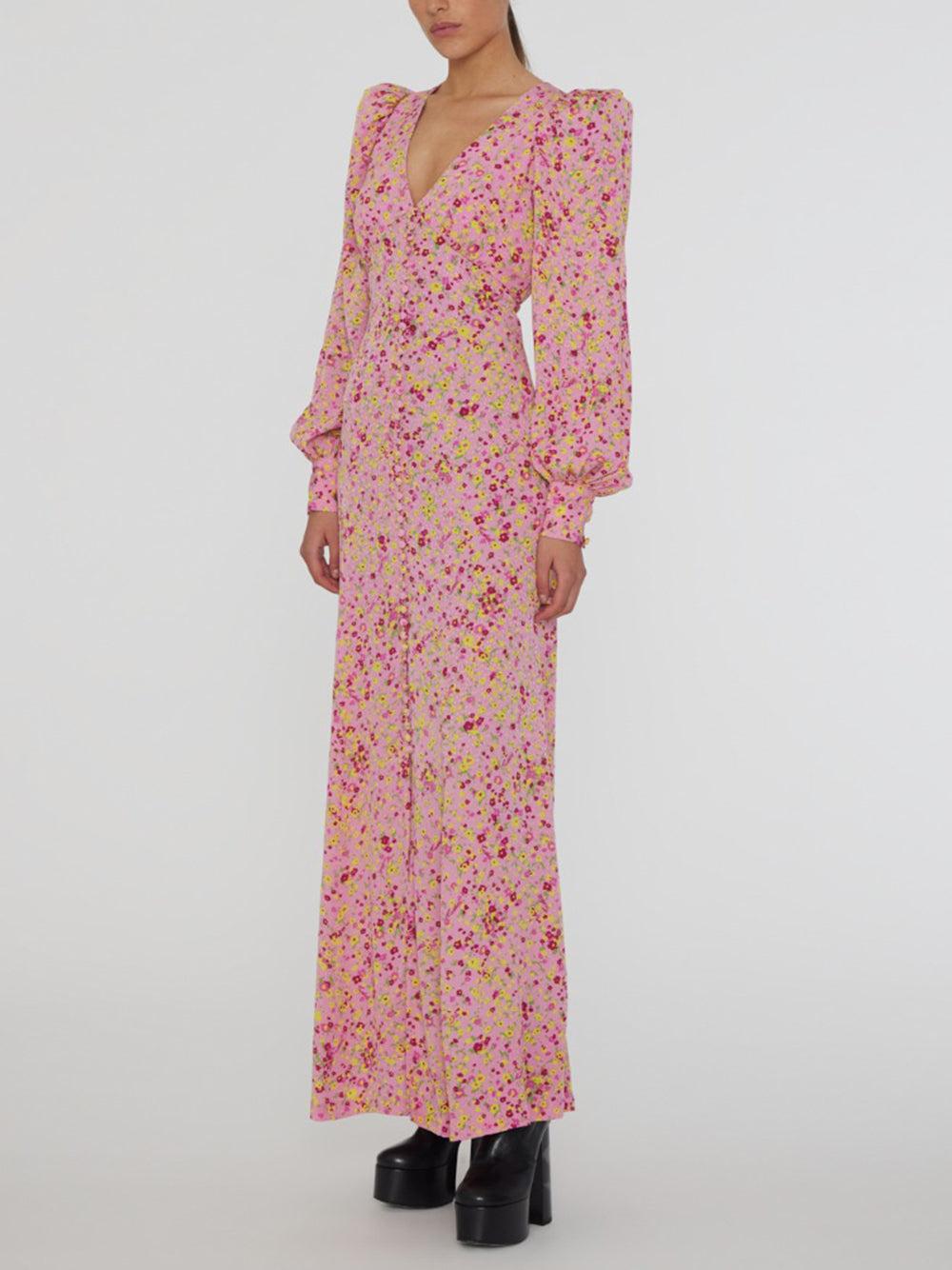 ROTATE Jacquard Maxi Dress