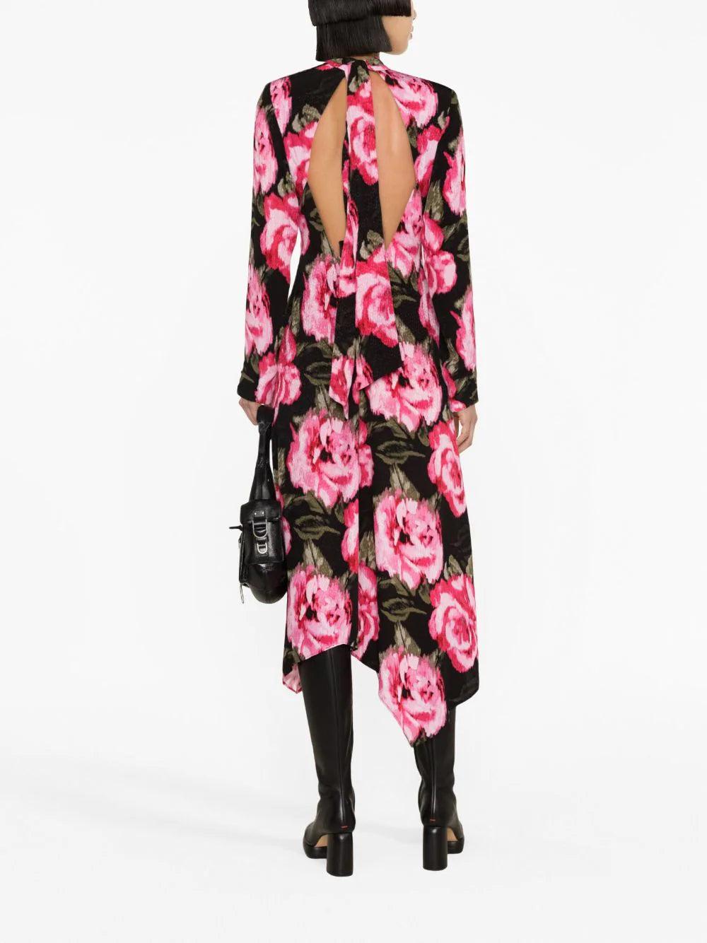 ROTATE Jacquard Midi Dress