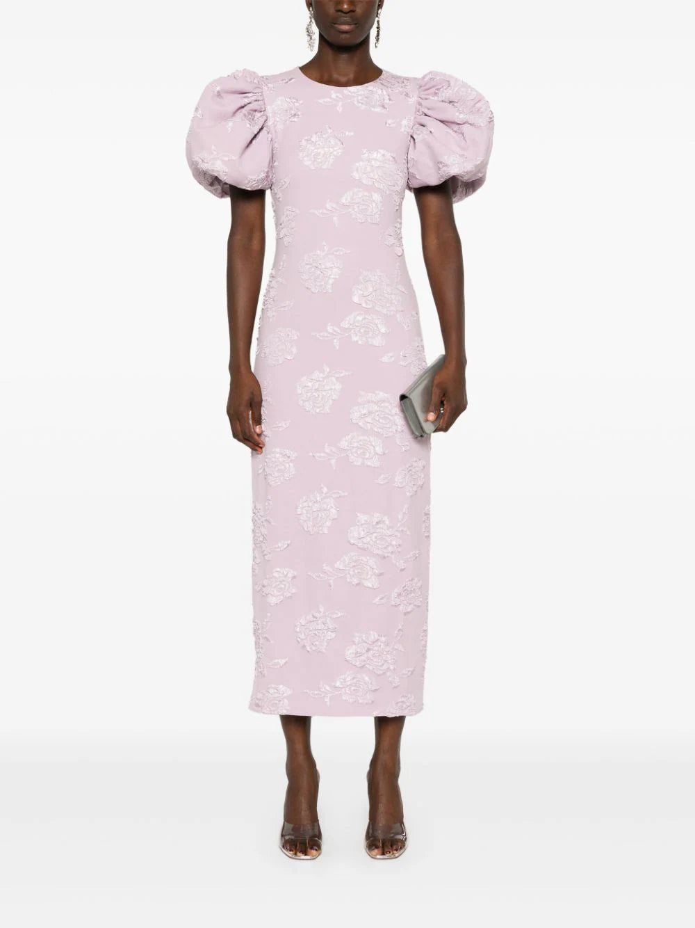 ROTATE Jacquard Midi Dress Lavender