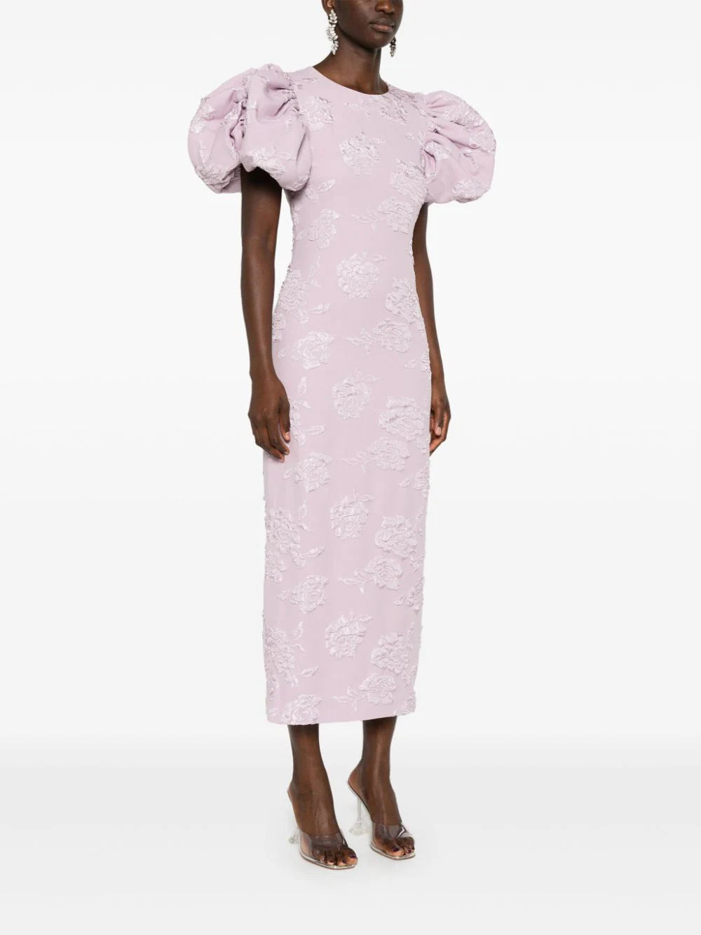 ROTATE Jacquard Midi Dress Lavender