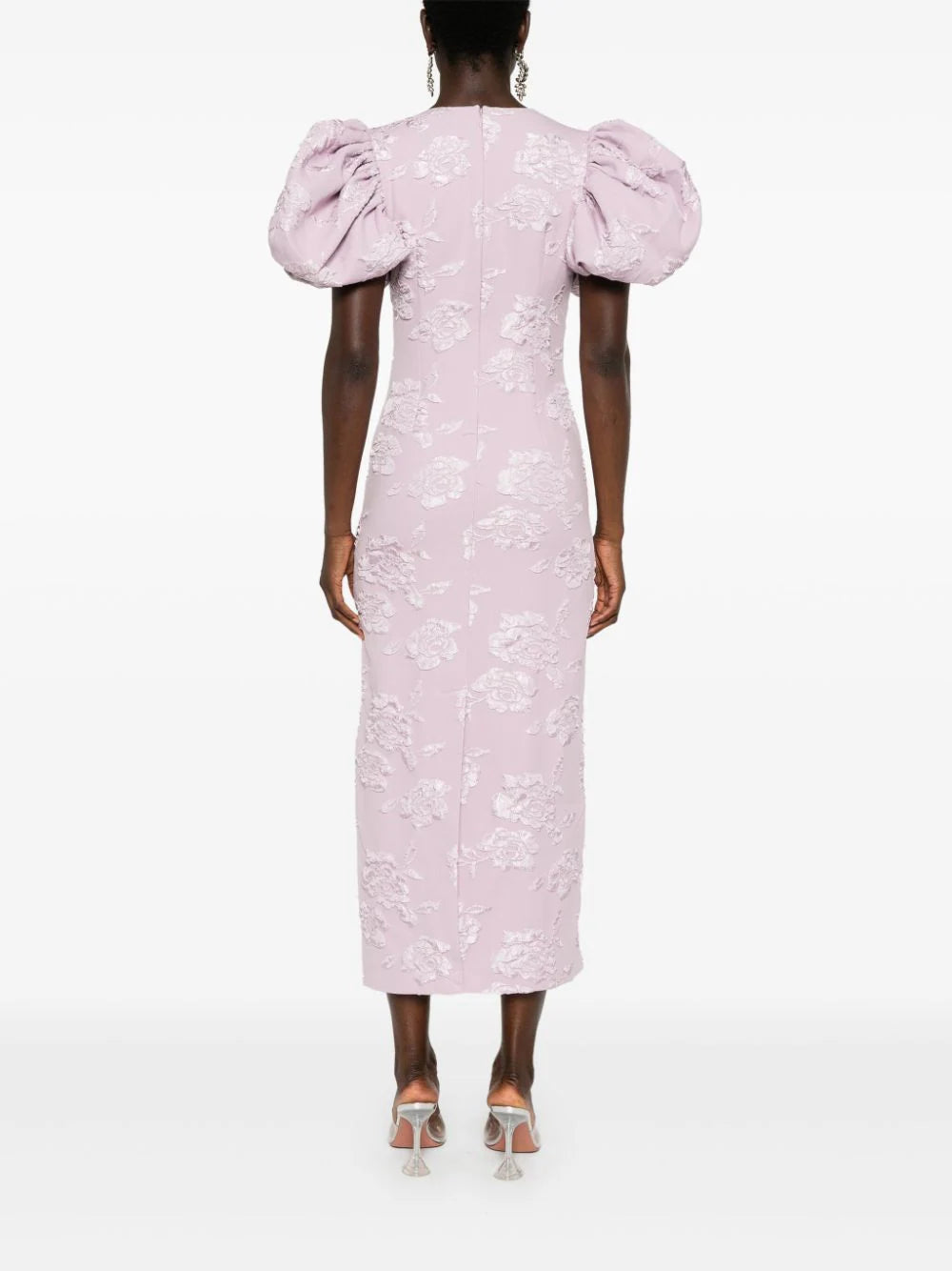ROTATE Jacquard Midi Dress Lavender