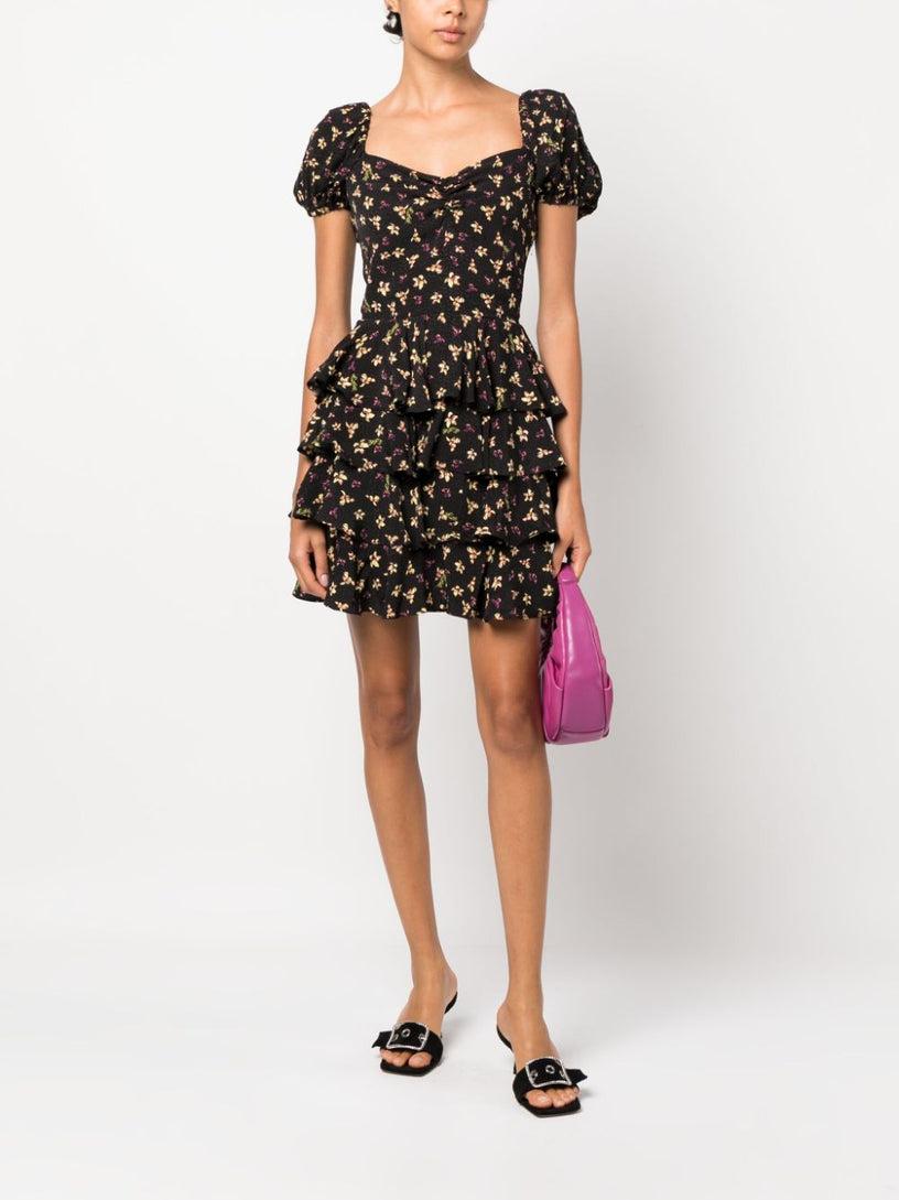 ROTATE Jacquard mini dress