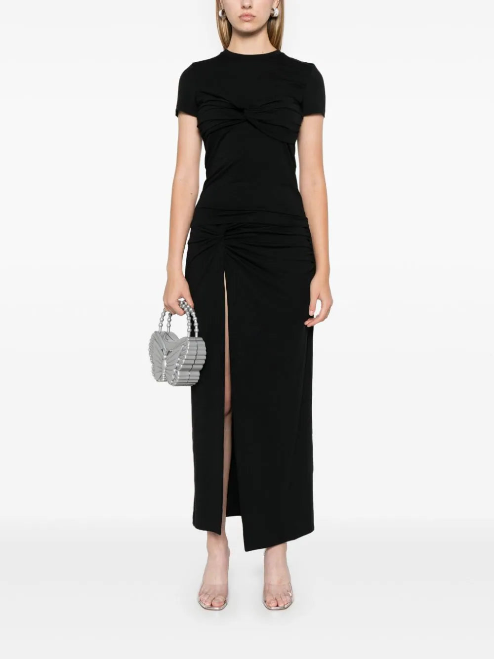ROTATE Long Skirt With Twisted Detail