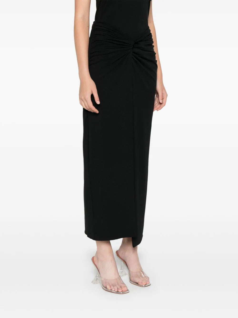ROTATE Long Skirt With Twisted Detail